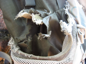 varmint trashed backpack